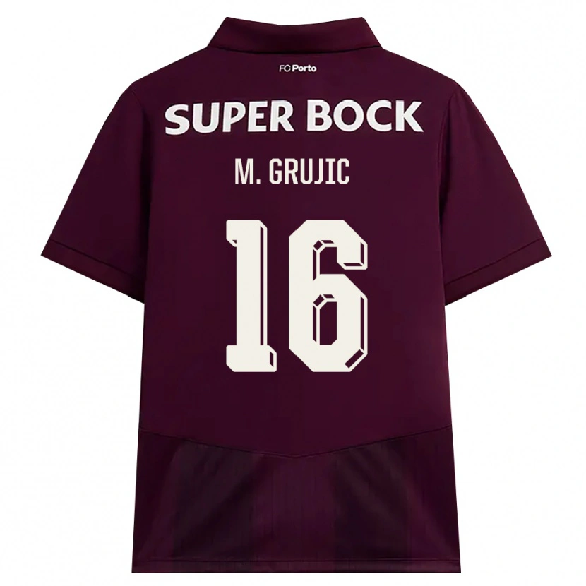 Danxen Damen Marko Grujic #16 Burgund Weiß Auswärtstrikot Trikot 2026/27 T-Shirt Österreich