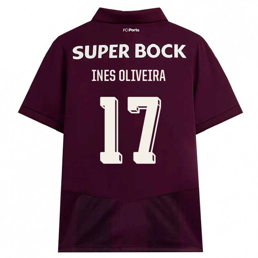 Danxen Damen Inês Oliveira #17 Burgund Weiß Auswärtstrikot Trikot 2026/27 T-Shirt Österreich