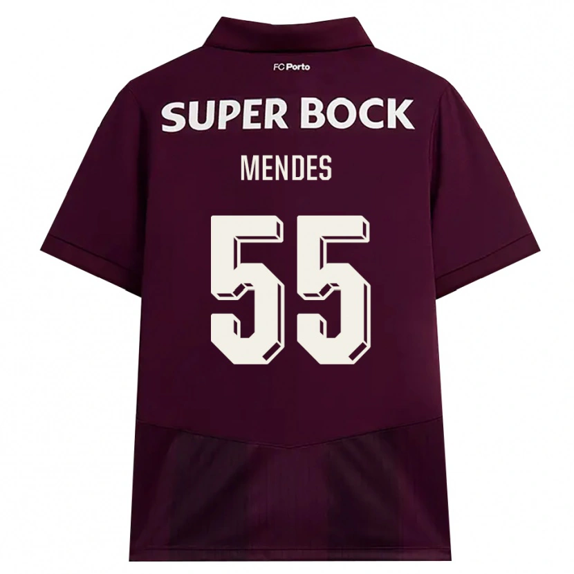 Danxen Damen Joao Mendes #55 Burgund Weiß Auswärtstrikot Trikot 2026/27 T-Shirt Österreich