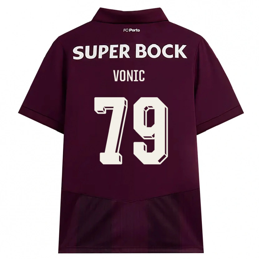 Danxen Damen Leonardo Vonić #79 Burgund Weiß Auswärtstrikot Trikot 2026/27 T-Shirt Österreich