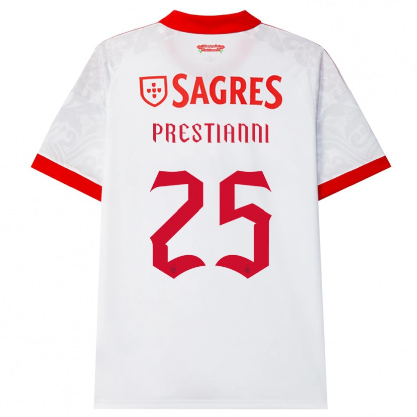 Danxen Damen Gianluca Prestianni #25 Weiß Rot Gelb Auswärtstrikot Trikot 2026/27 T-Shirt Österreich