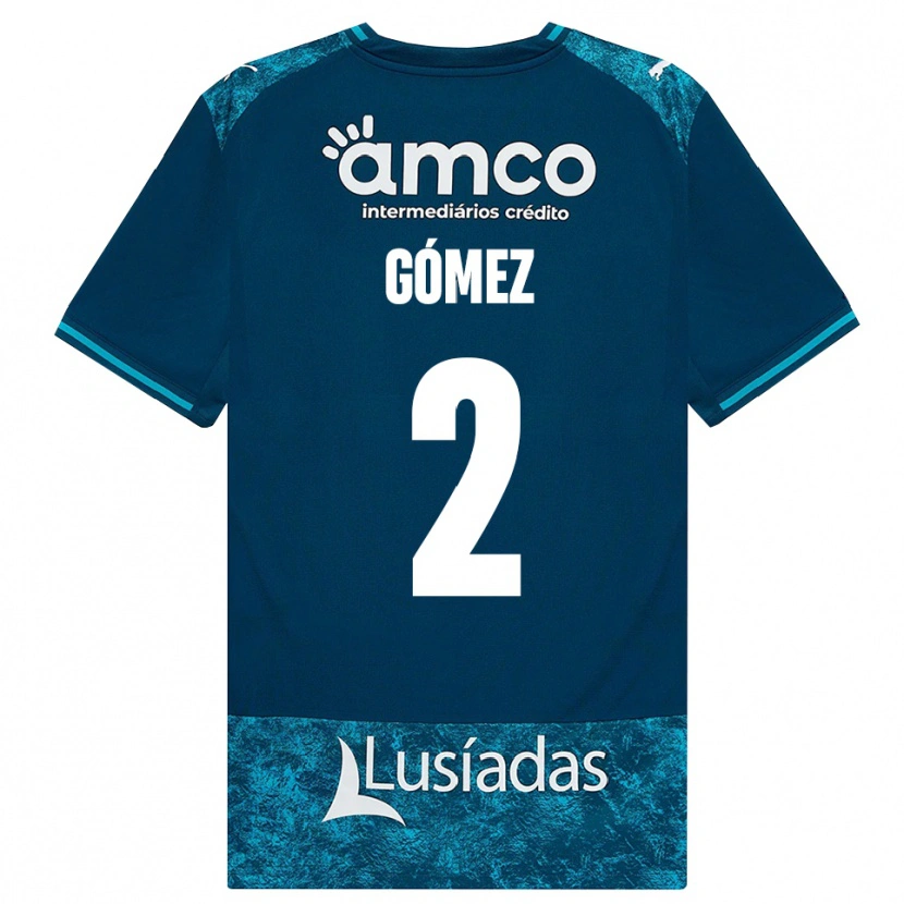 Danxen Damen Víctor Gómez #2 Dunkelschiefergrau Mitteltuerkis Auswärtstrikot Trikot 2026/27 T-Shirt Österreich