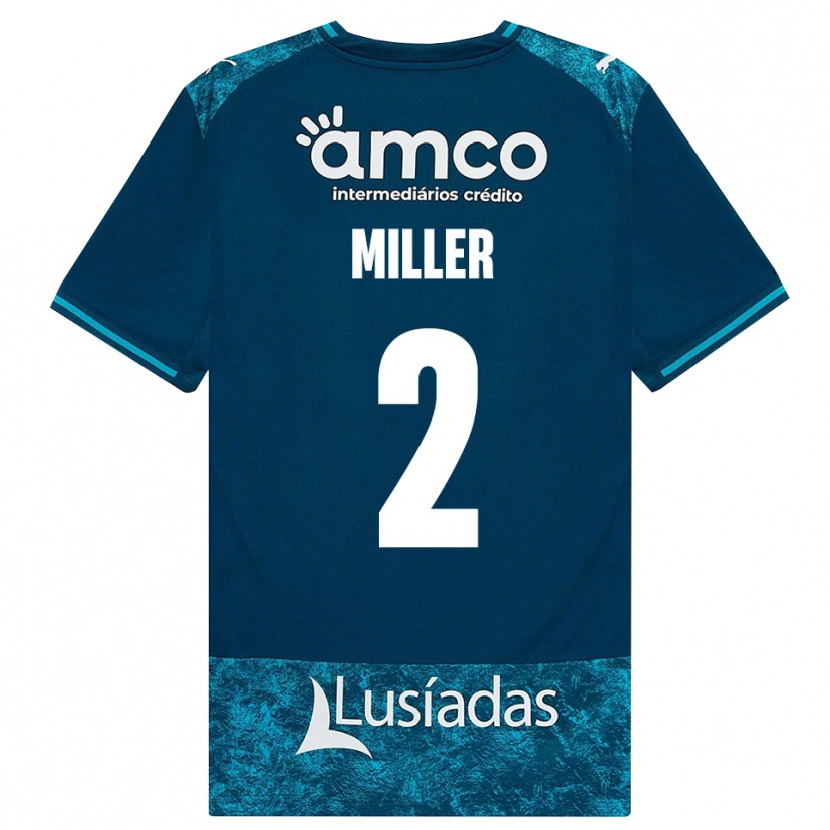 Danxen Damen Maria Miller #2 Dunkelschiefergrau Mitteltuerkis Auswärtstrikot Trikot 2026/27 T-Shirt Österreich