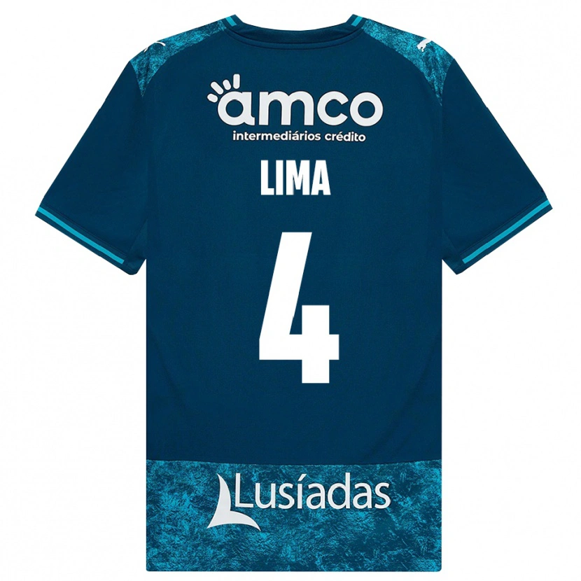 Danxen Damen Guilherme Lima #4 Dunkelschiefergrau Mitteltuerkis Auswärtstrikot Trikot 2026/27 T-Shirt Österreich