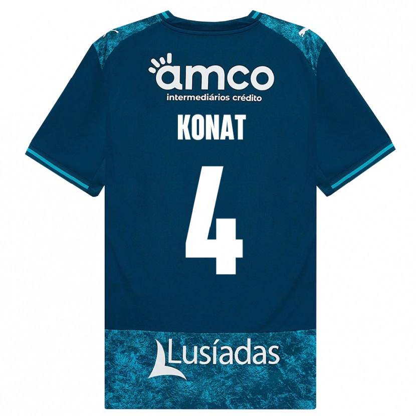 Danxen Damen Katarzyna Konat #4 Dunkelschiefergrau Mitteltuerkis Auswärtstrikot Trikot 2026/27 T-Shirt Österreich