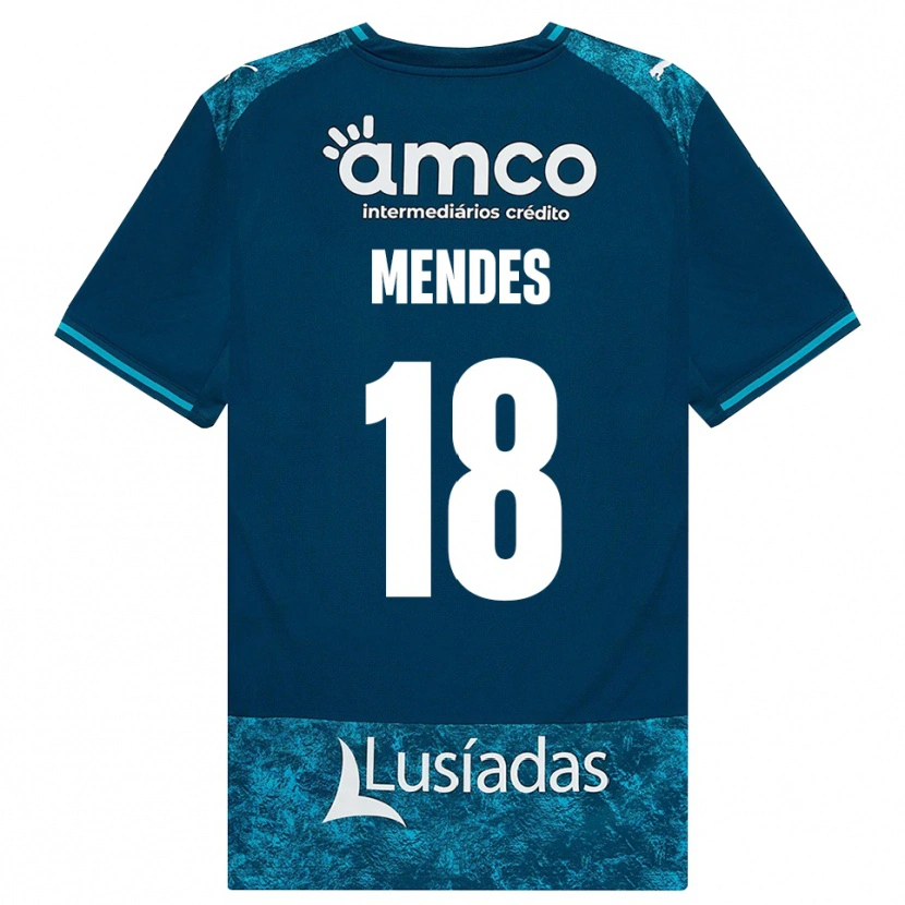 Danxen Damen Carolina Mendes #18 Dunkelschiefergrau Mitteltuerkis Auswärtstrikot Trikot 2026/27 T-Shirt Österreich