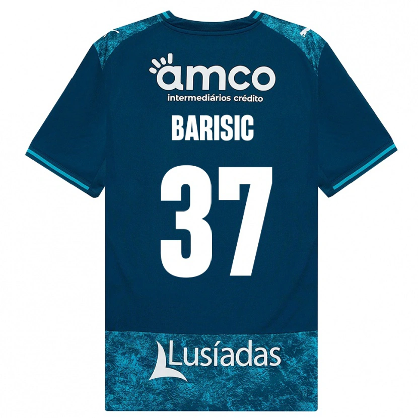 Danxen Damen Adrian Barisic #37 Dunkelschiefergrau Mitteltuerkis Auswärtstrikot Trikot 2026/27 T-Shirt Österreich