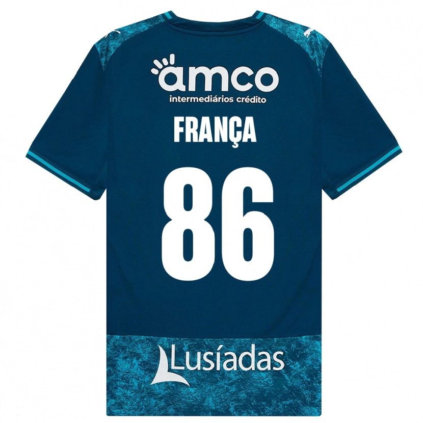 Danxen Damen Francisco França #86 Dunkelschiefergrau Mitteltuerkis Auswärtstrikot Trikot 2026/27 T-Shirt Österreich