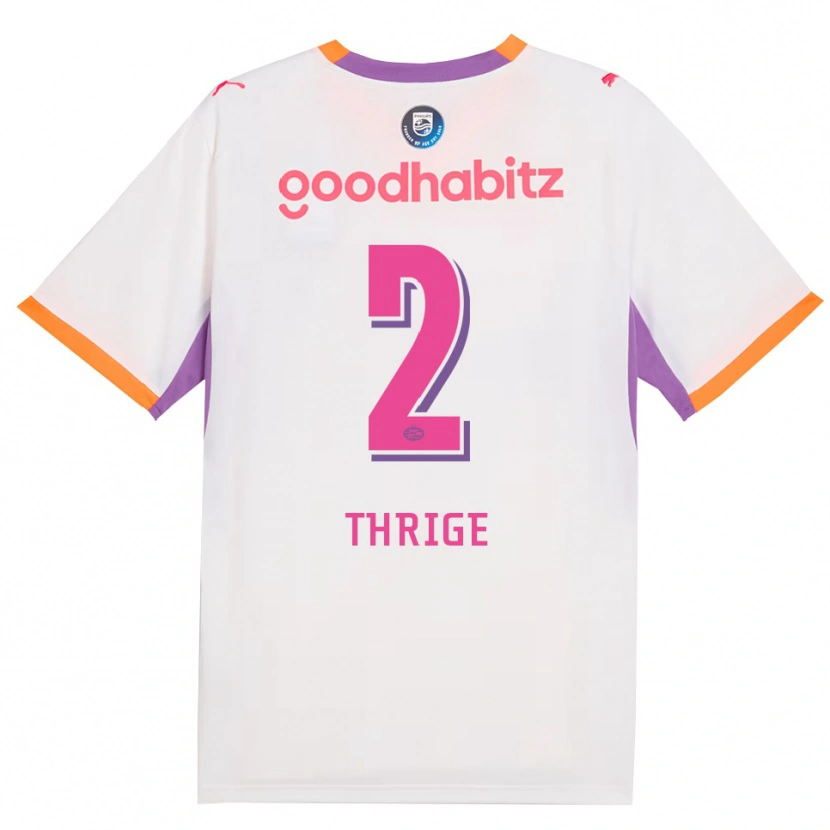 Danxen Damen Sara Thrige #2 Weiß Violett Orange Auswärtstrikot Trikot 2026/27 T-Shirt Österreich