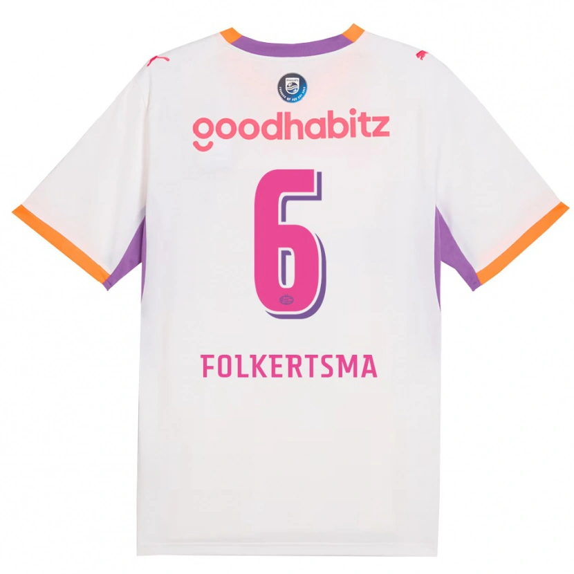 Danxen Damen Sisca Folkertsma #6 Weiß Violett Orange Auswärtstrikot Trikot 2026/27 T-Shirt Österreich