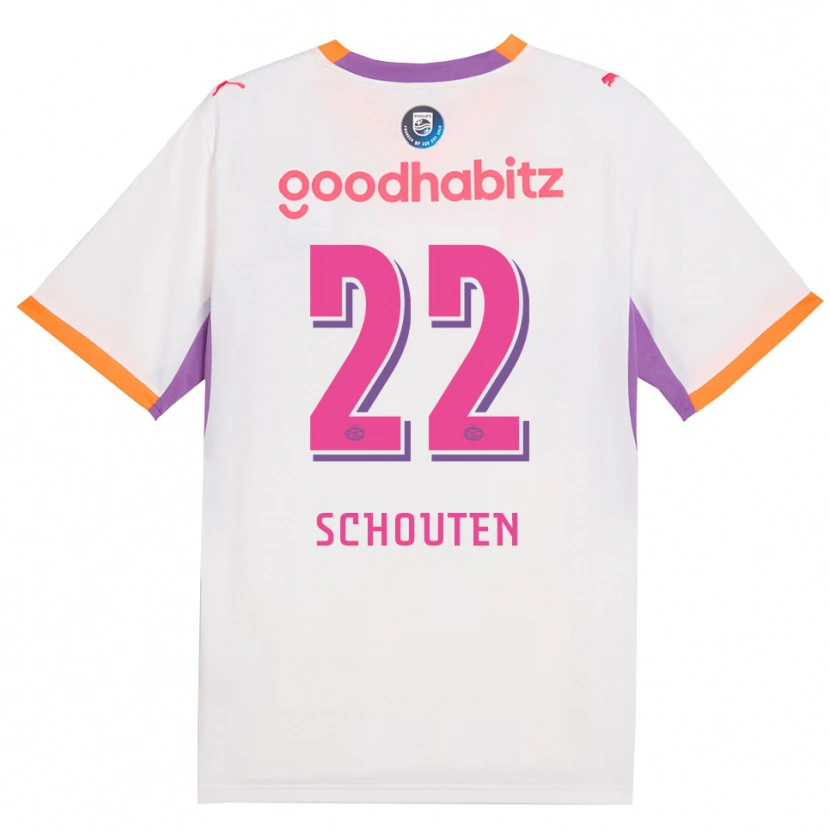 Danxen Damen Jerdy Schouten #22 Weiß Violett Orange Auswärtstrikot Trikot 2026/27 T-Shirt Österreich