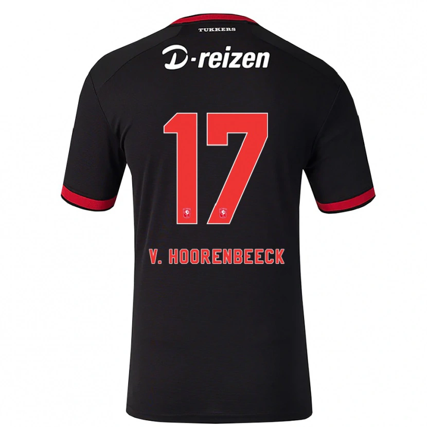 Danxen Damen Alec Van Hoorenbeeck #17 Rot Weiß Schwarz Auswärtstrikot Trikot 2026/27 T-Shirt Österreich