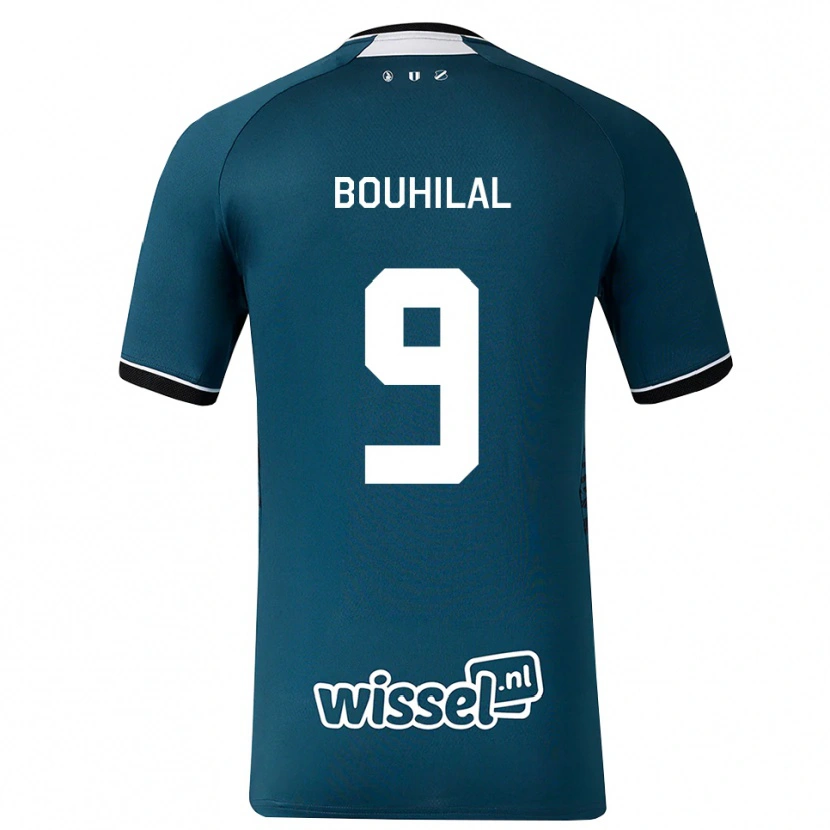 Danxen Damen Mohammed Bouhilal #9 Dunkelschiefergrau Weiß Auswärtstrikot Trikot 2026/27 T-Shirt Österreich