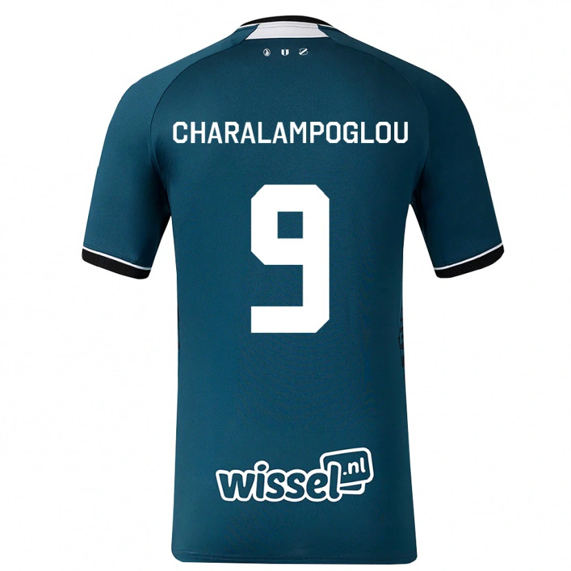 Danxen Damen Georgios Charalampoglou #9 Dunkelschiefergrau Weiß Auswärtstrikot Trikot 2026/27 T-Shirt Österreich