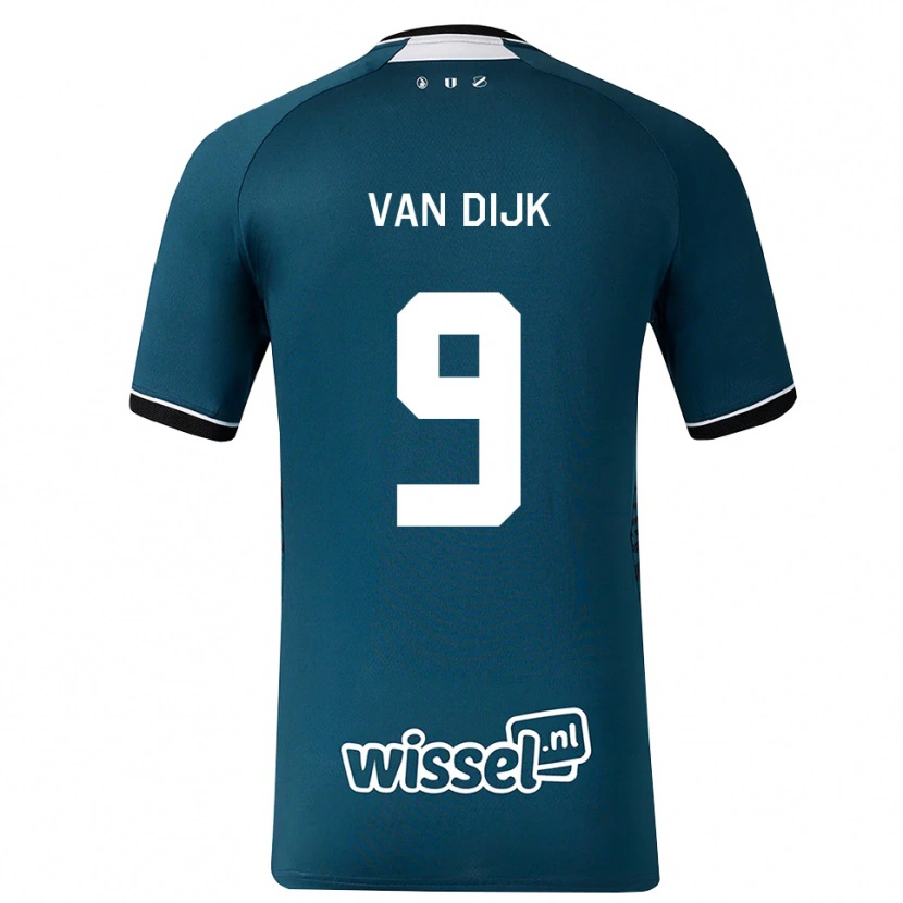 Danxen Damen Bright Van Dijk #9 Dunkelschiefergrau Weiß Auswärtstrikot Trikot 2026/27 T-Shirt Österreich