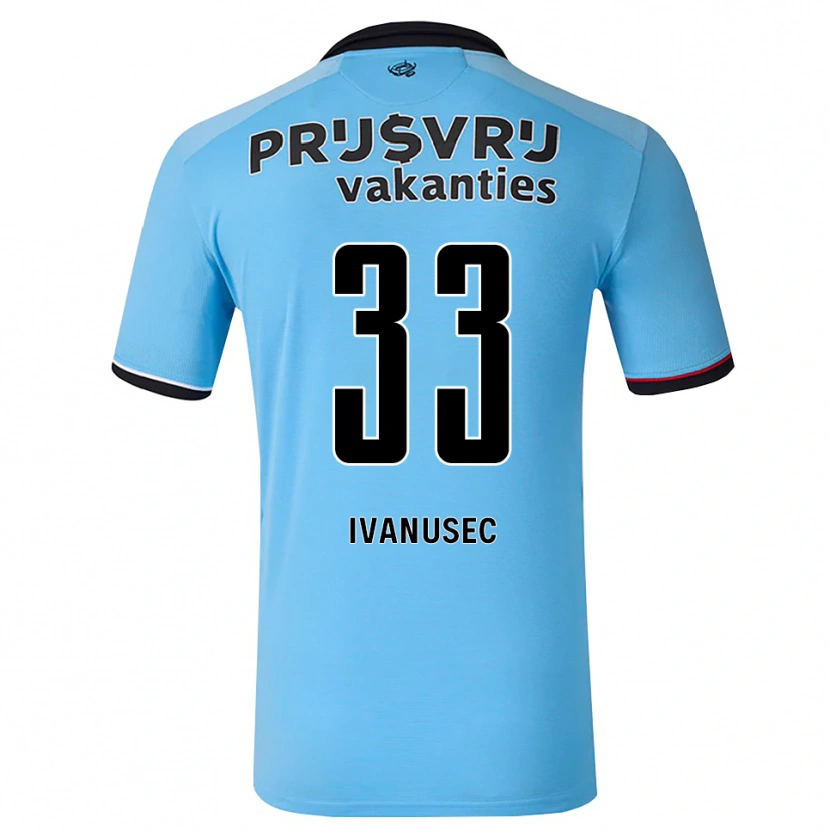 Danxen Damen Luka Ivanušec #33 Tiefhimmelblau Schwarz Rot Auswärtstrikot Trikot 2026/27 T-Shirt Österreich