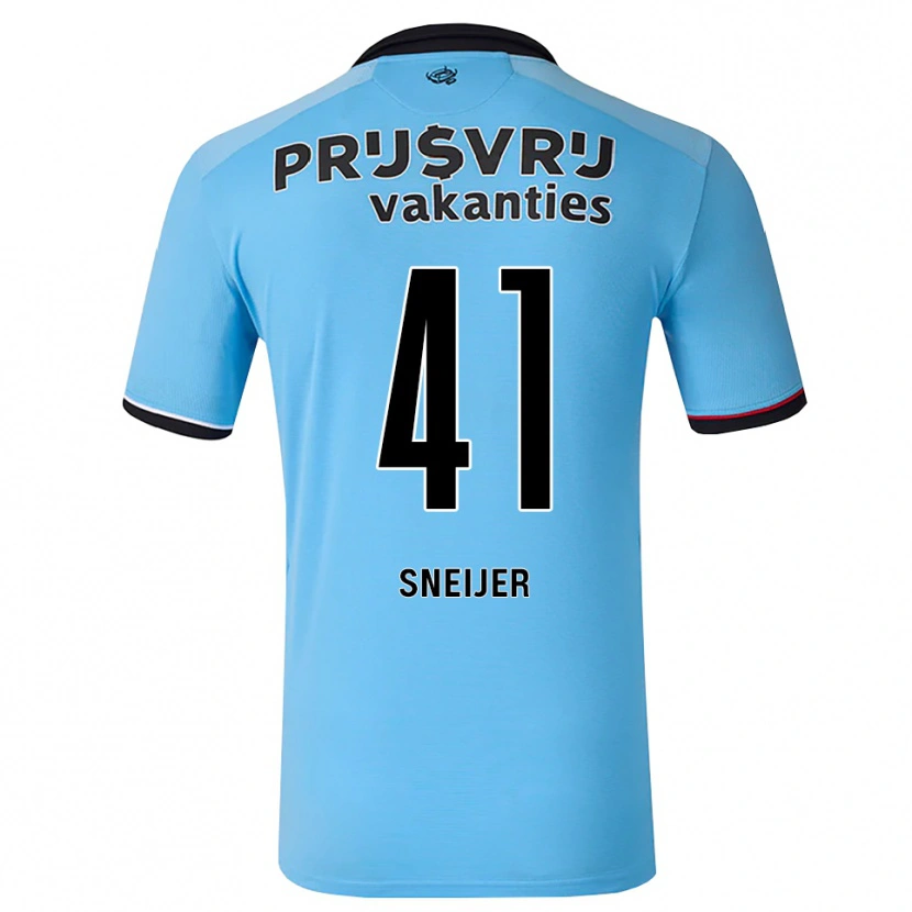 Danxen Damen Zino Sneijer #41 Tiefhimmelblau Schwarz Rot Auswärtstrikot Trikot 2026/27 T-Shirt Österreich