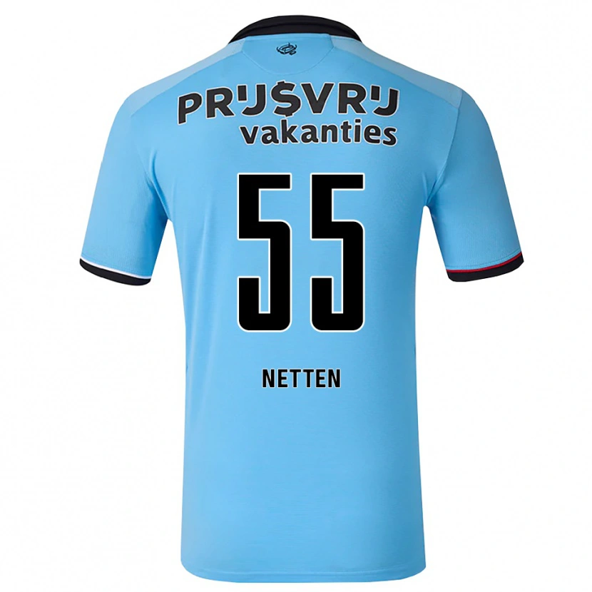 Danxen Damen Luc Netten #55 Tiefhimmelblau Schwarz Rot Auswärtstrikot Trikot 2026/27 T-Shirt Österreich