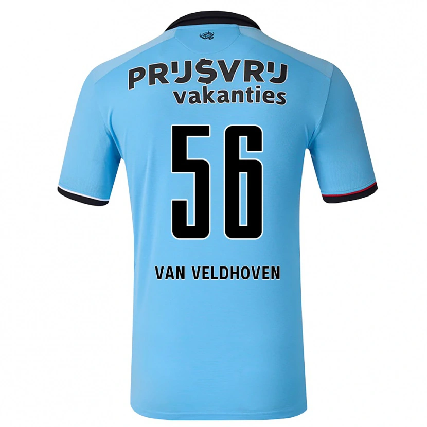 Danxen Damen Kars Van Veldhoven #56 Tiefhimmelblau Schwarz Rot Auswärtstrikot Trikot 2026/27 T-Shirt Österreich