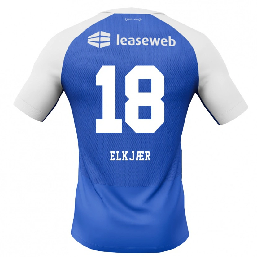 Danxen Damen Frej Elkjær #18 Himmelblau Rot Weiß Auswärtstrikot Trikot 2026/27 T-Shirt Österreich