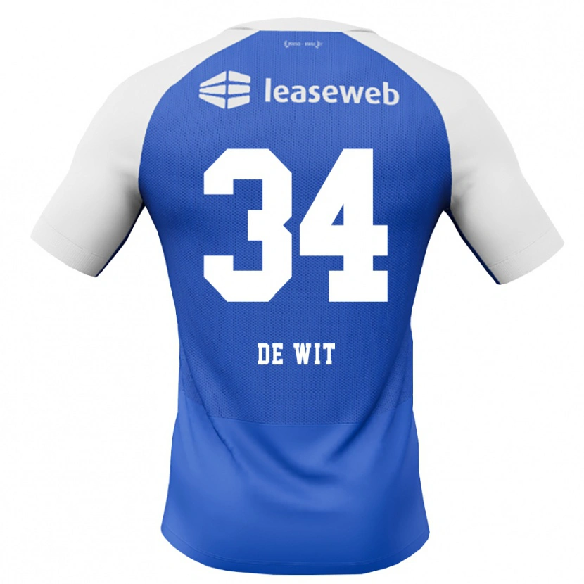 Danxen Damen Mees De Wit #34 Himmelblau Rot Weiß Auswärtstrikot Trikot 2026/27 T-Shirt Österreich