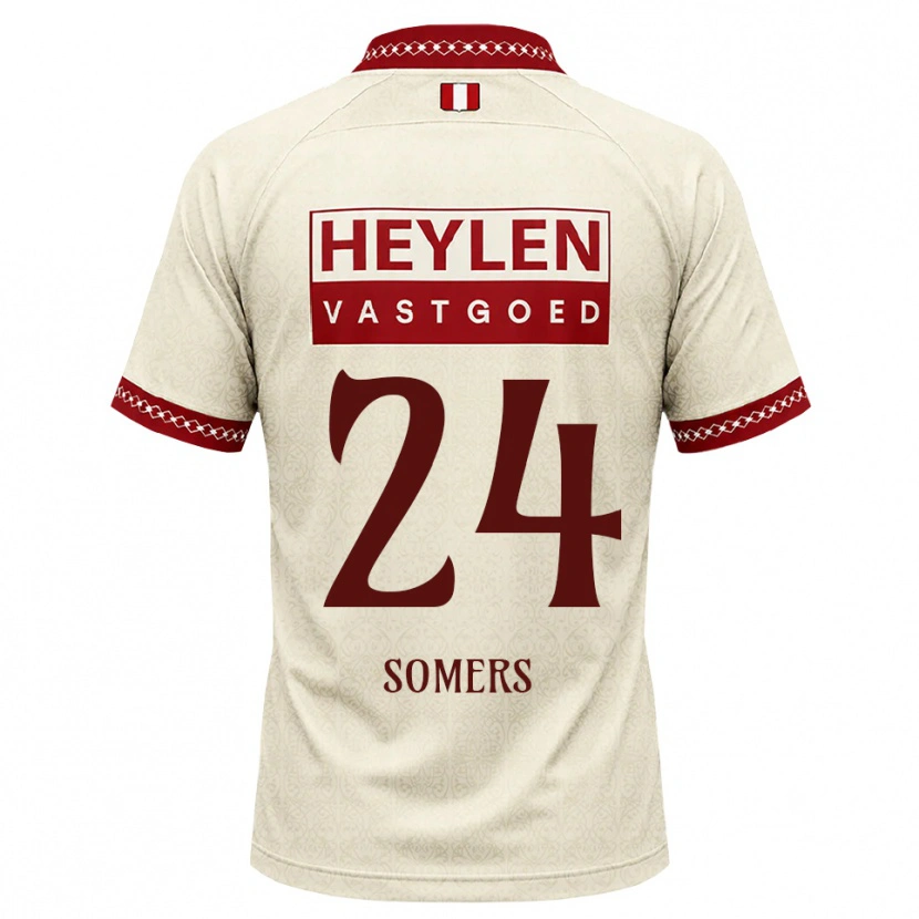 Danxen Damen Thibo Somers #24 Beige Rot Auswärtstrikot Trikot 2026/27 T-Shirt Österreich
