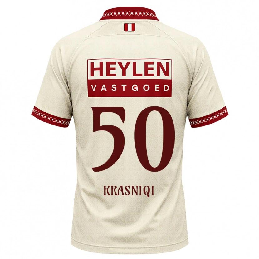 Danxen Damen Laurit Krasniqi #50 Beige Rot Auswärtstrikot Trikot 2026/27 T-Shirt Österreich
