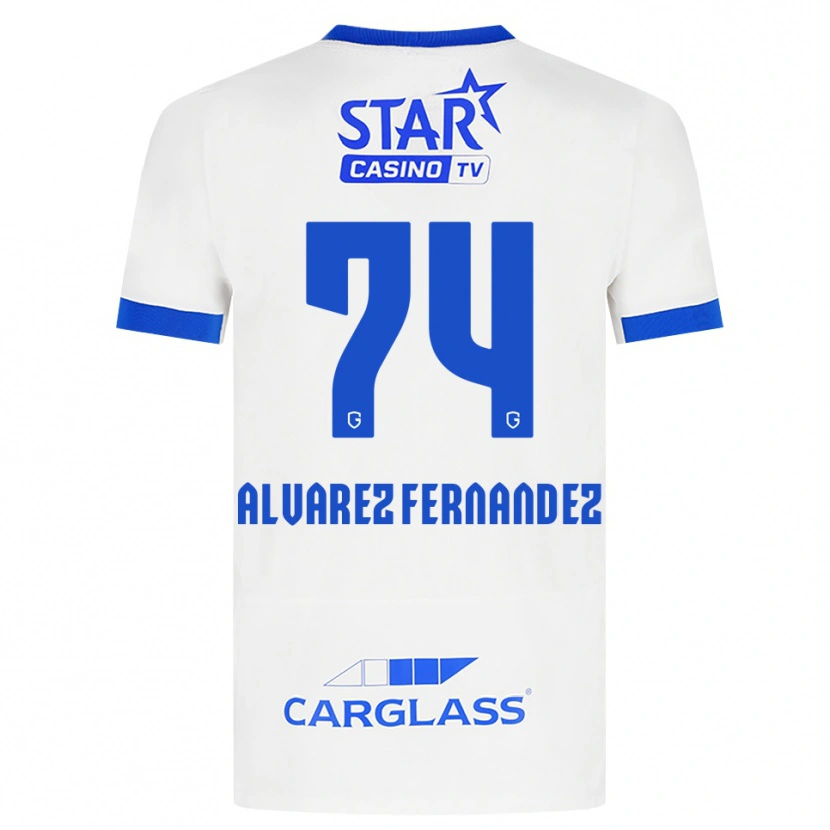 Danxen Damen Loïc Alvarez Fernandez #74 Weiß Blau Auswärtstrikot Trikot 2026/27 T-Shirt Österreich