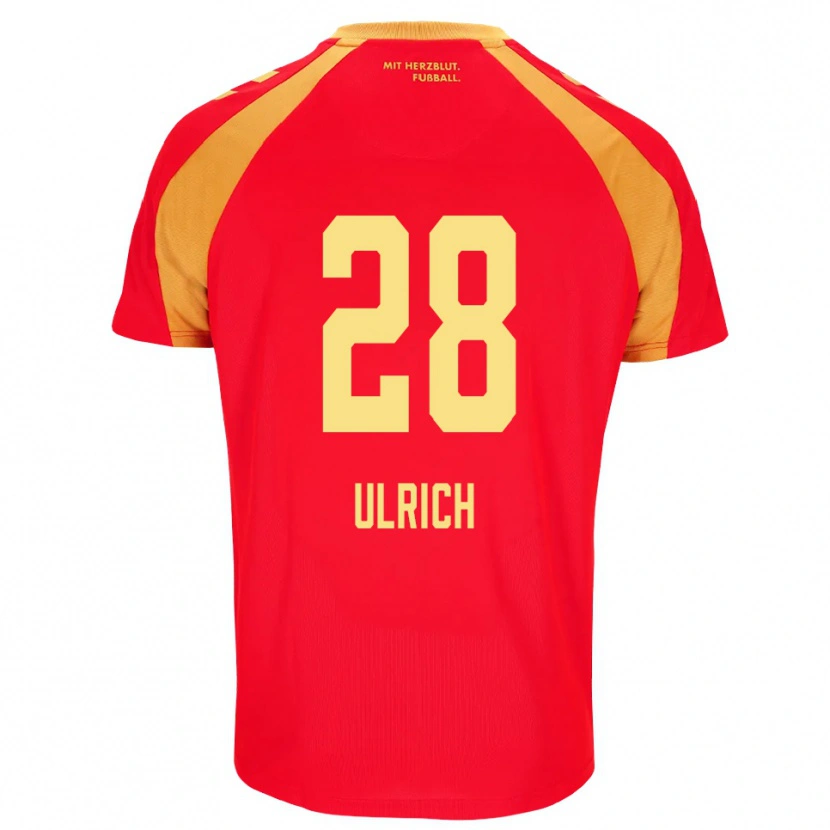 Danxen Damen Laurin Ulrich #28 Rot Orange Schwarz Auswärtstrikot Trikot 2026/27 T-Shirt Österreich
