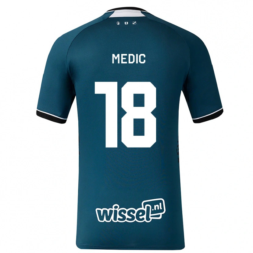 Danxen Damen Jakov Medic #18 Dunkelschiefergrau Weiß Auswärtstrikot Trikot 2026/27 T-Shirt Österreich