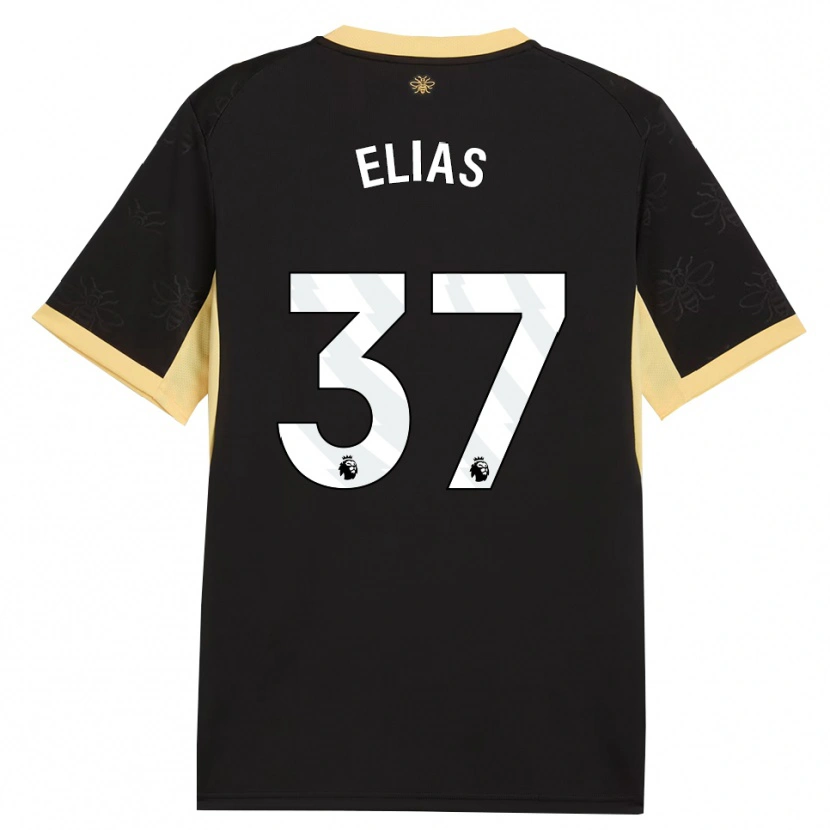 Danxen Kinder Allan Andrade Elias #37 Schwarz Gelb Auswärtstrikot Trikot 2026/27 T-Shirt Österreich