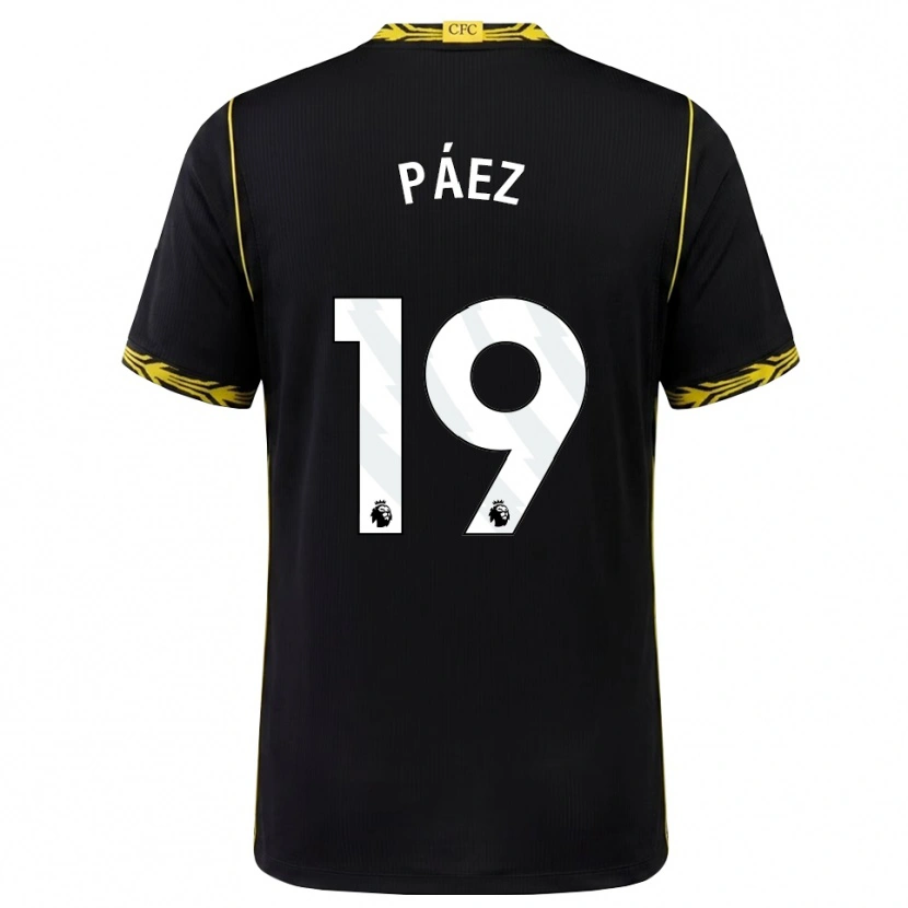 Danxen Kinder Kendry Páez #19 Schwarz Gelb Auswärtstrikot Trikot 2026/27 T-Shirt Österreich