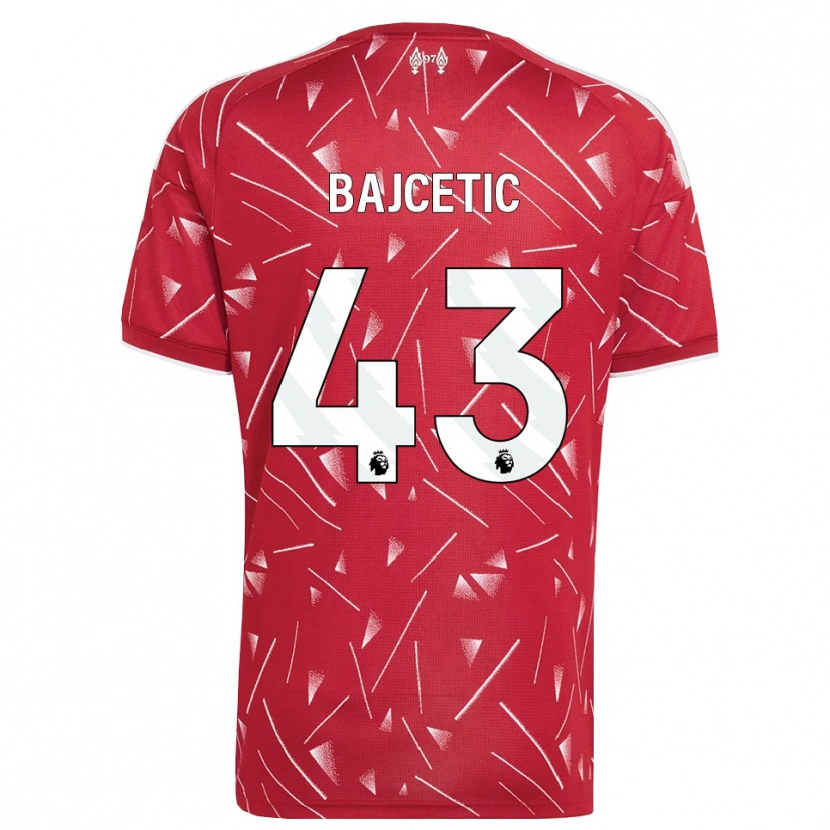 Danxen Kinder Stefan Bajcetic #43 Weiß Rot Heimtrikot Trikot 2026/27 T-Shirt Österreich