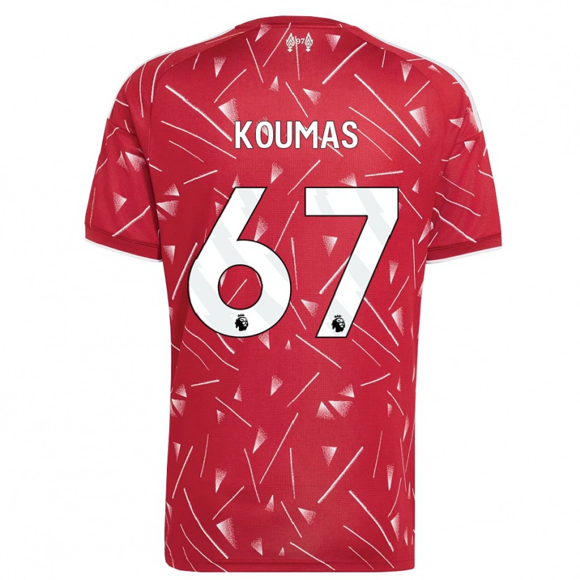 Danxen Kinder Lewis Koumas #67 Weiß Rot Heimtrikot Trikot 2026/27 T-Shirt Österreich