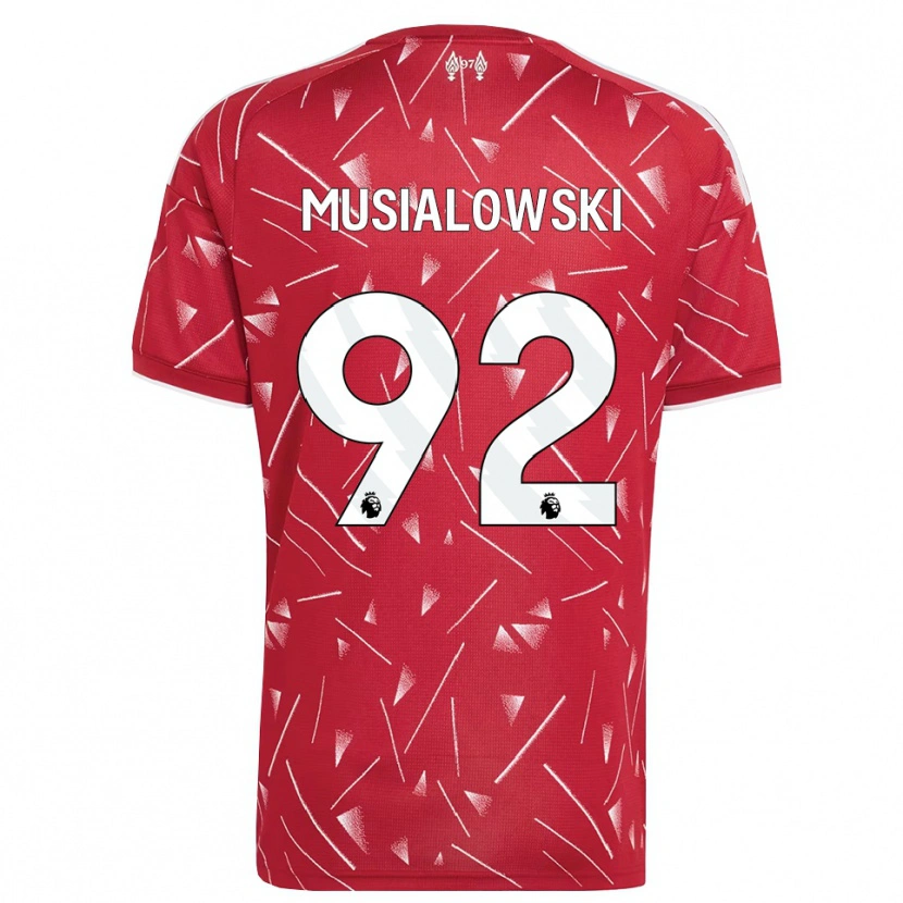 Danxen Kinder Mateusz Musialowski #92 Weiß Rot Heimtrikot Trikot 2026/27 T-Shirt Österreich
