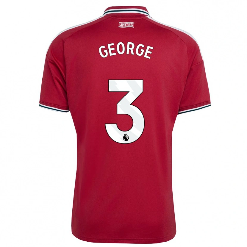 Danxen Kinder Gabby George #3 Rot Gelb Weiß Heimtrikot Trikot 2026/27 T-Shirt Österreich