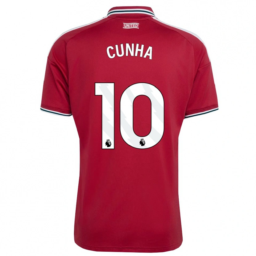 Danxen Kinder Matheus Cunha #10 Rot Gelb Weiß Heimtrikot Trikot 2026/27 T-Shirt Österreich