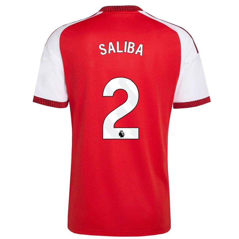 Danxen Kinder William Saliba #2 Rot Weiß Schwarz Heimtrikot Trikot 2026/27 T-Shirt Österreich
