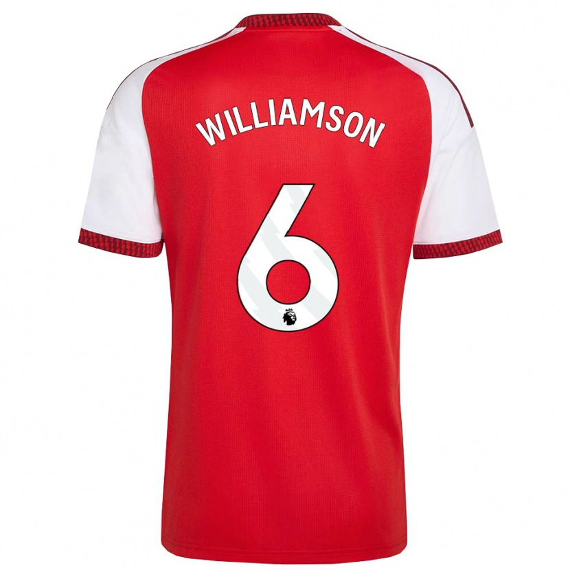 Danxen Kinder Leah Williamson #6 Rot Weiß Schwarz Heimtrikot Trikot 2026/27 T-Shirt Österreich