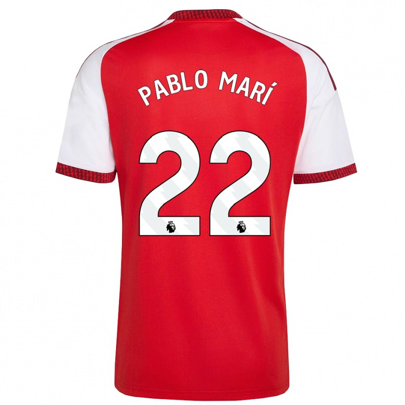 Danxen Kinder Pablo Mari #22 Rot Weiß Schwarz Heimtrikot Trikot 2026/27 T-Shirt Österreich