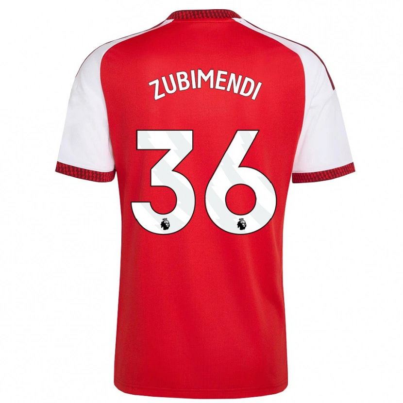 Danxen Kinder Martín Zubimendi #36 Rot Weiß Schwarz Heimtrikot Trikot 2026/27 T-Shirt Österreich