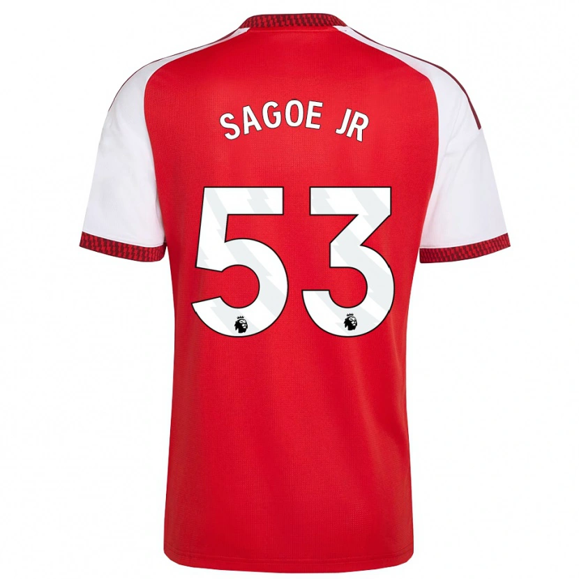 Danxen Kinder Charles Sagoe Jr #53 Rot Weiß Schwarz Heimtrikot Trikot 2026/27 T-Shirt Österreich