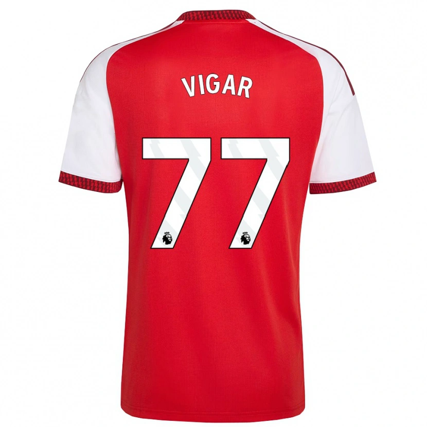 Danxen Kinder Billy Vigar #77 Rot Weiß Schwarz Heimtrikot Trikot 2026/27 T-Shirt Österreich