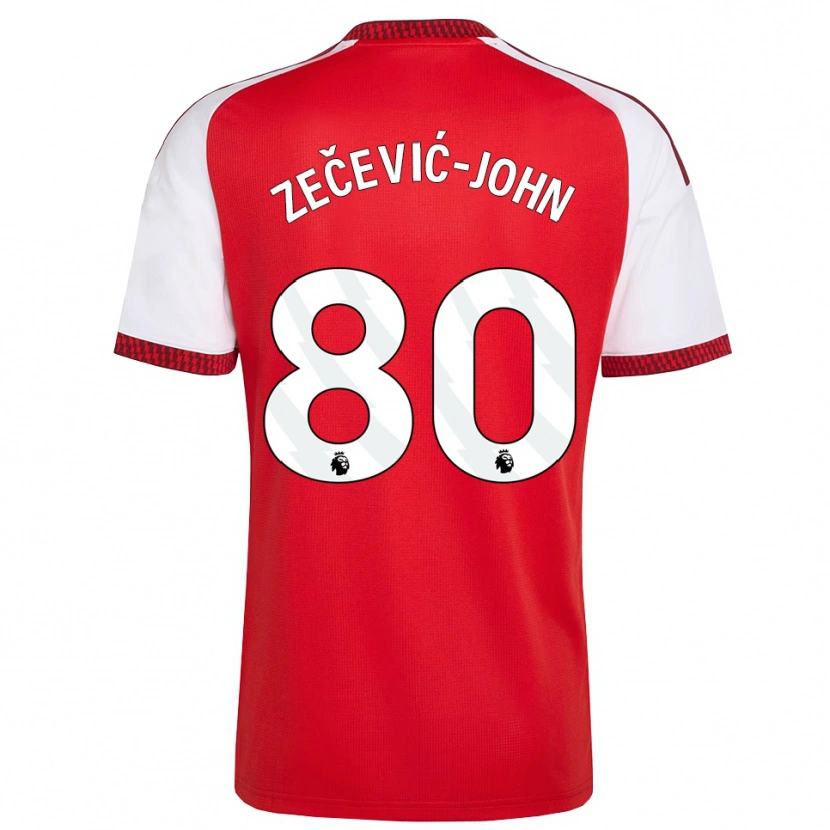 Danxen Kinder Louis Zečević-John #80 Rot Weiß Schwarz Heimtrikot Trikot 2026/27 T-Shirt Österreich