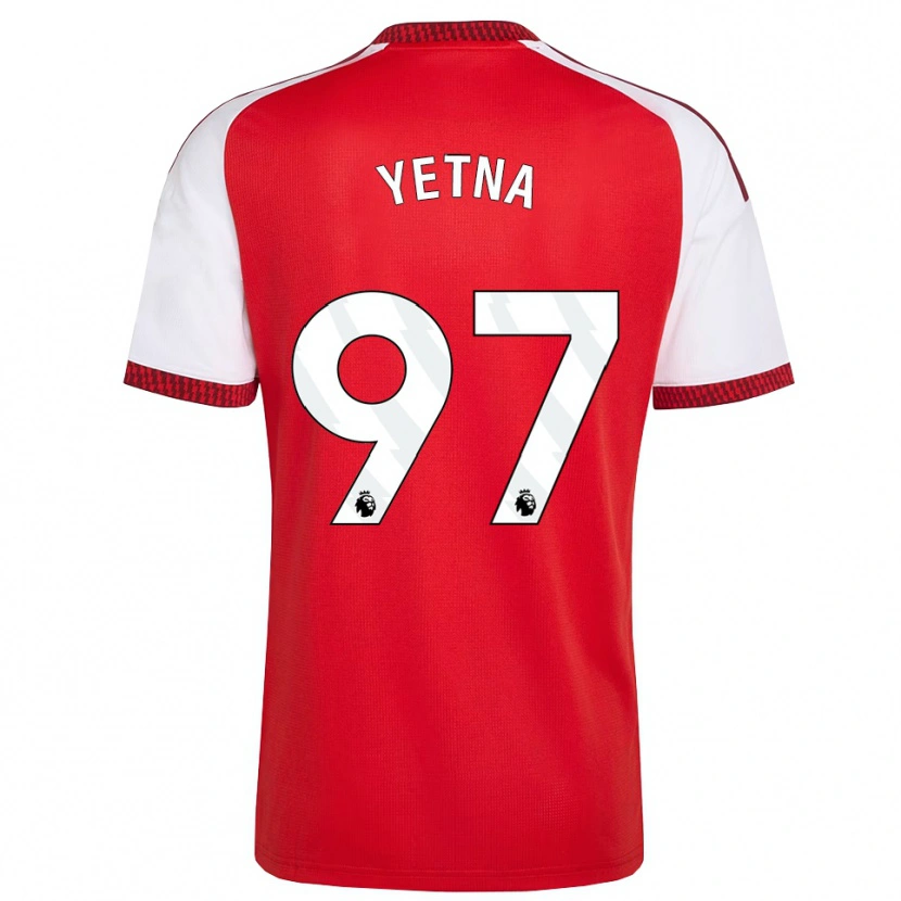Danxen Kinder Mikael Yetna #97 Rot Weiß Schwarz Heimtrikot Trikot 2026/27 T-Shirt Österreich