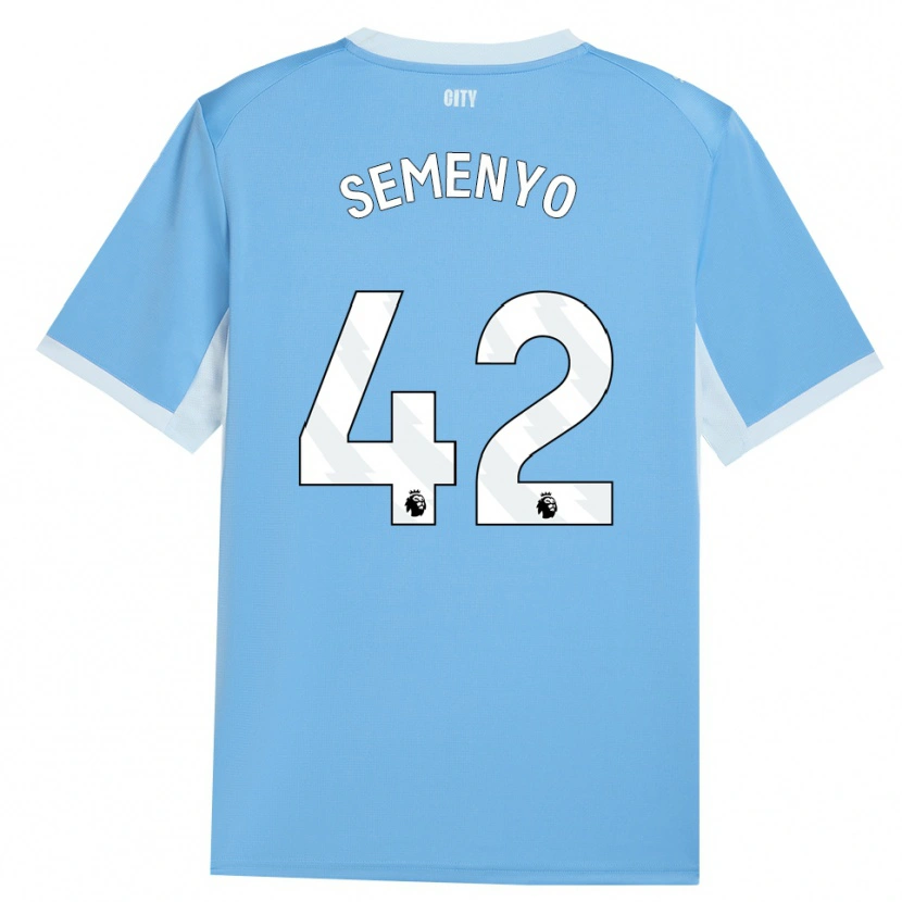 Danxen Kinder Antoine Semenyo #42 Hellhimmelblau Weiß Heimtrikot Trikot 2026/27 T-Shirt Österreich