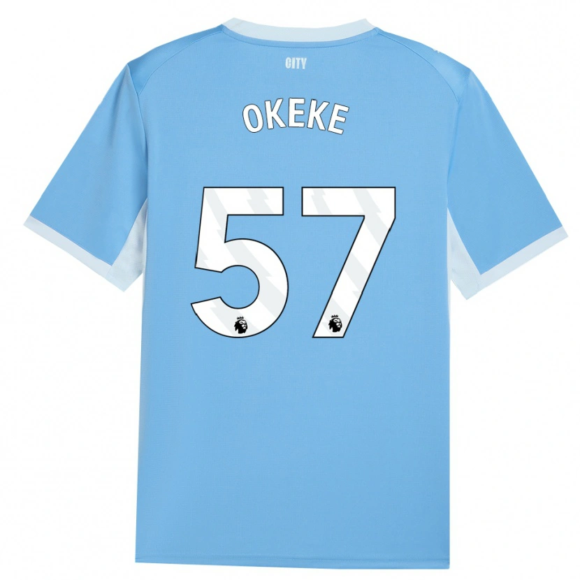 Danxen Kinder Michael Okeke #57 Hellhimmelblau Weiß Heimtrikot Trikot 2026/27 T-Shirt Österreich