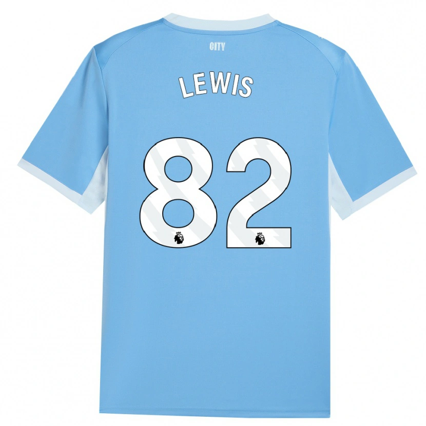 Danxen Kinder Rico Lewis #82 Hellhimmelblau Weiß Heimtrikot Trikot 2026/27 T-Shirt Österreich