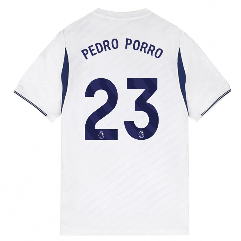 Danxen Kinder Pedro Porro #23 Weiß Rot Violett Heimtrikot Trikot 2026/27 T-Shirt Österreich