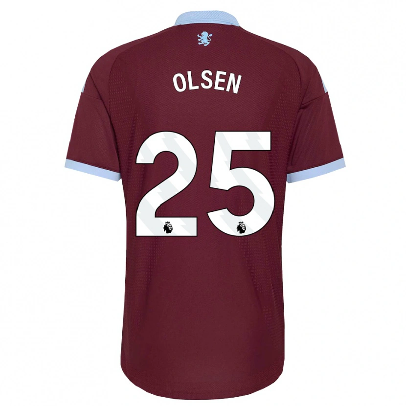 Danxen Kinder Robin Olsen #25 Kornblumenblau Burgund Heimtrikot Trikot 2026/27 T-Shirt Österreich